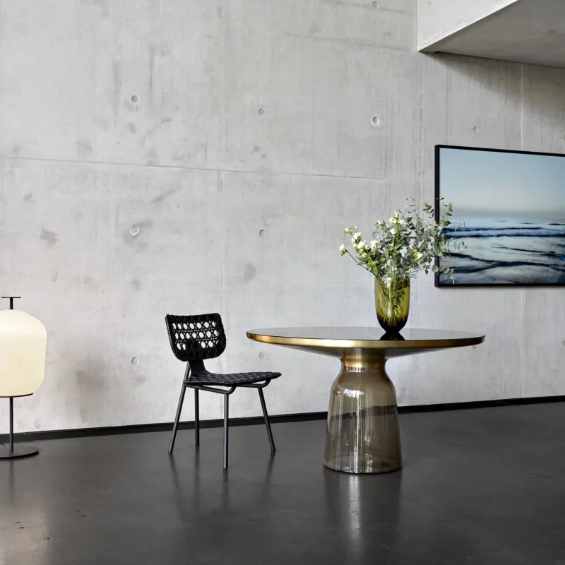 Plissée floor lamp