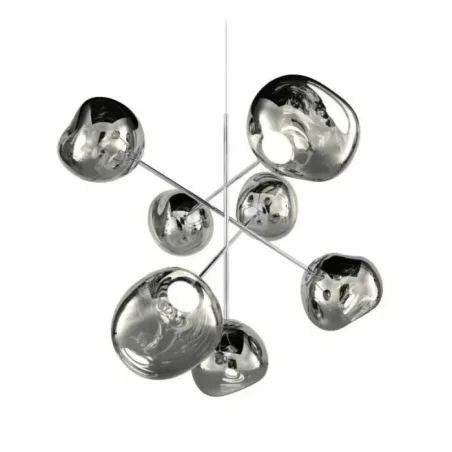 Melt Chandelier Large LED Silver - Tom Dixon w Mesmetric