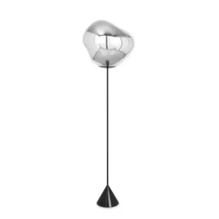 Melt Cone Slim Floor Silver - Tom Dixon w Mesmetric
