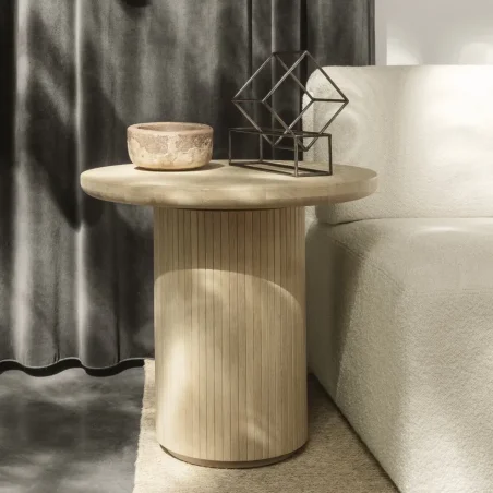 Moon lounge table wood top – Gubi.dk at Mesmetric
