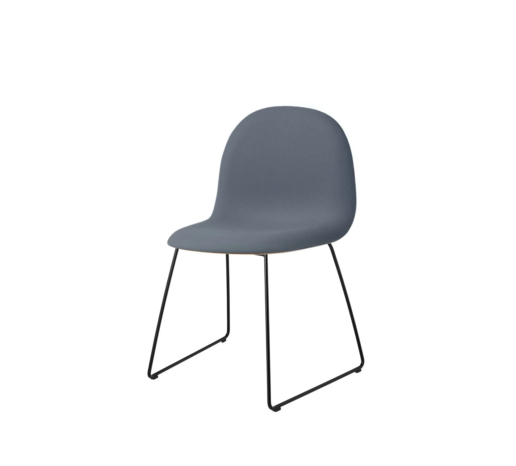 Gubi 3D Dining Sledge-Base Front Upholstered – Gubi.dk at Mesmetric