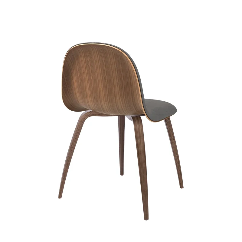 Gubi 3D Dining Wood Base Front Upholstered – Gubi.dk at Mesmetric