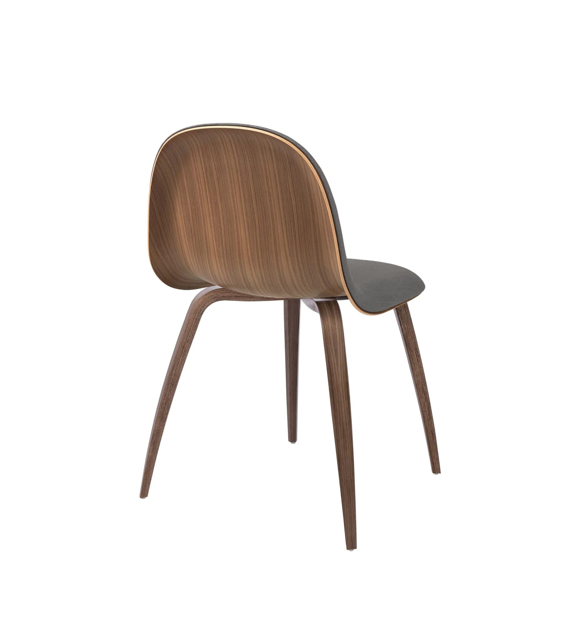 Gubi 3D Dining Wood Base Front Upholstered – Gubi.dk at Mesmetric