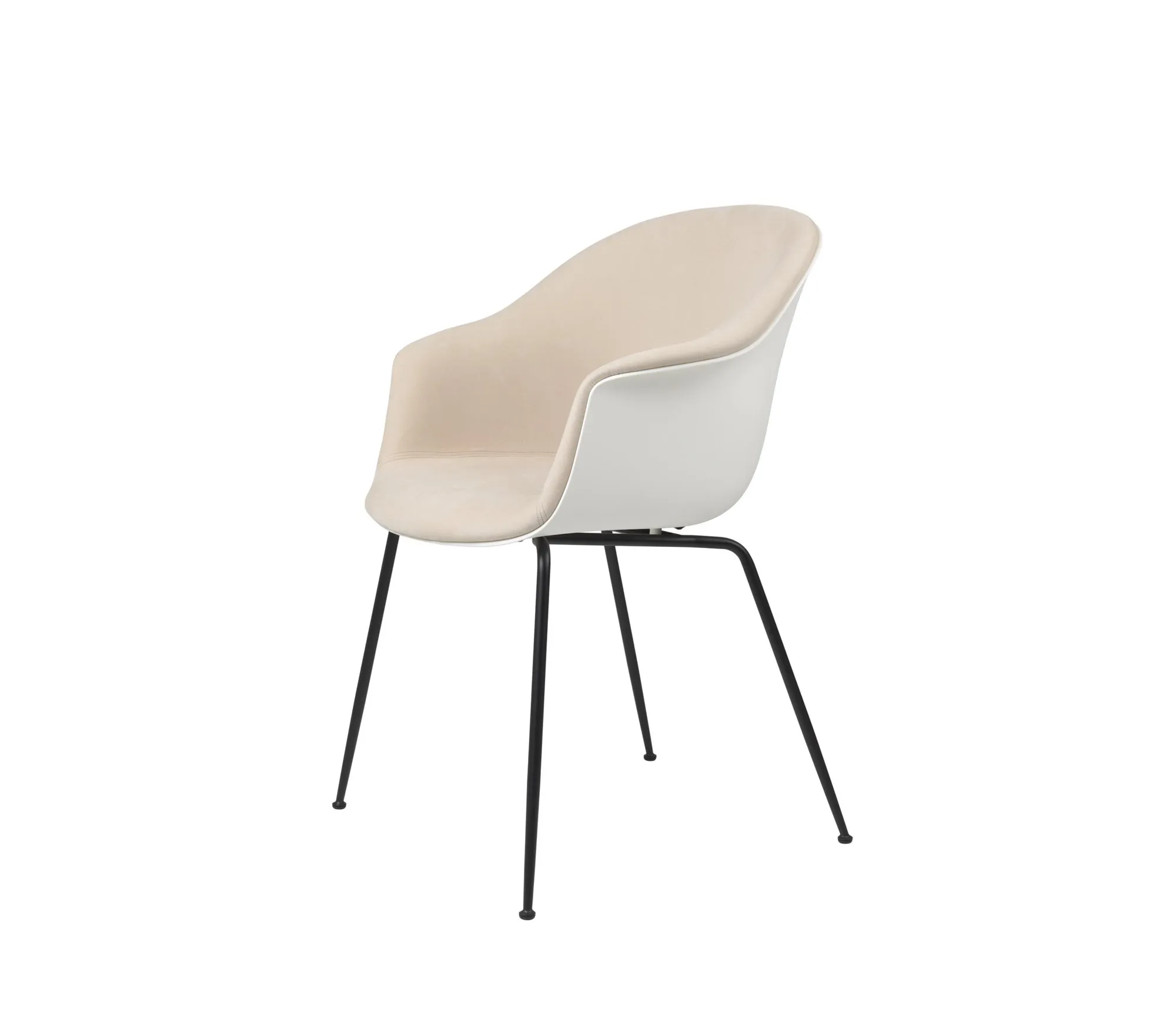 Bat dining conic base front upholstered – Gubi.dk at Mesmetric