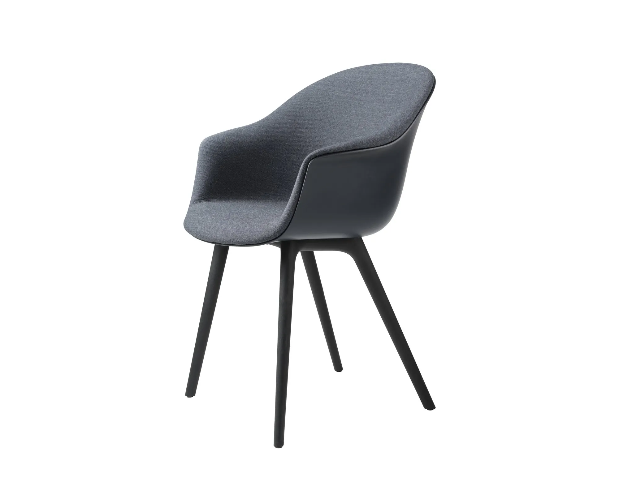 Bat dining plastic base front upholstered – Gubi.dk at Mesmetric