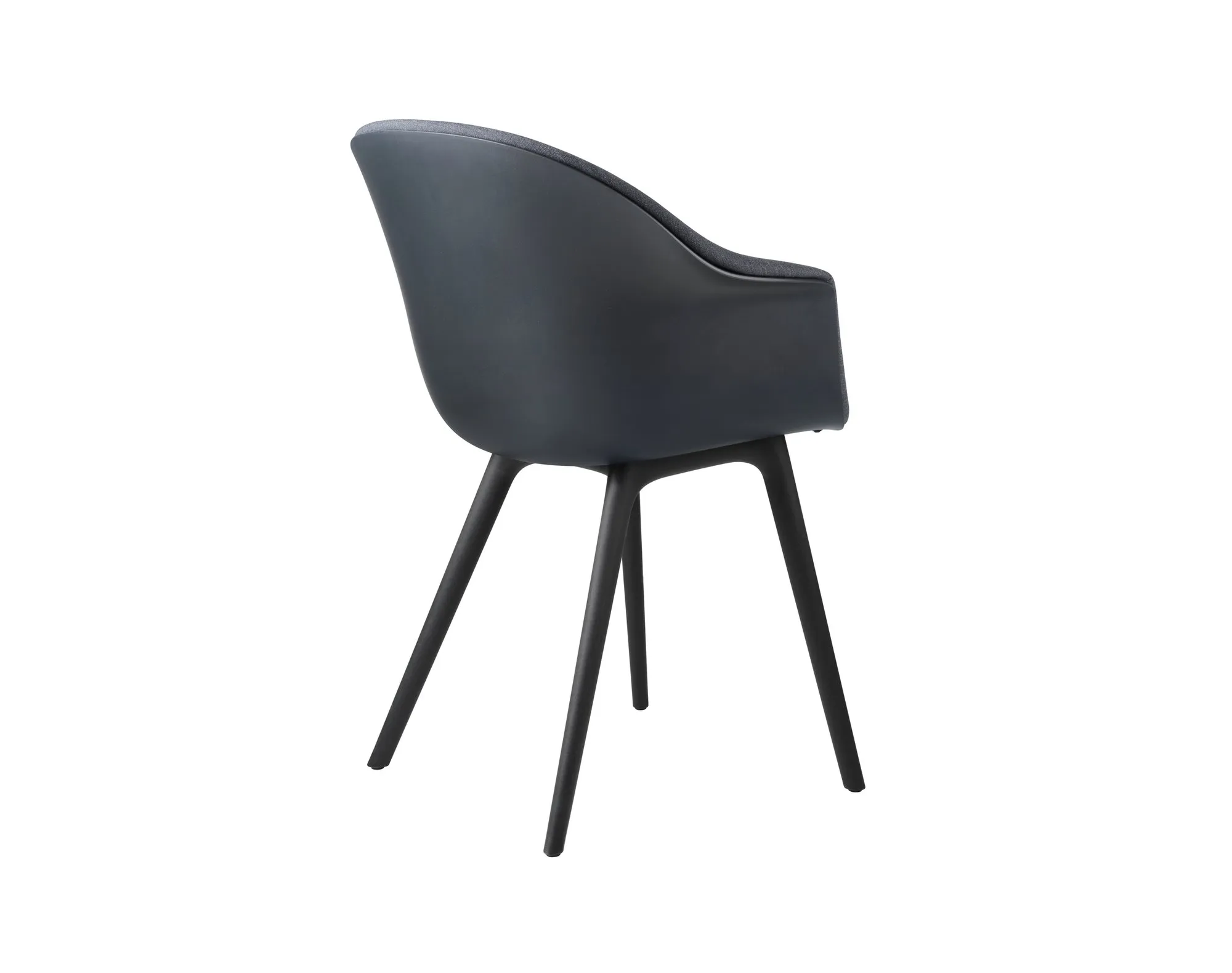 Bat dining plastic base front upholstered – Gubi.dk at Mesmetric