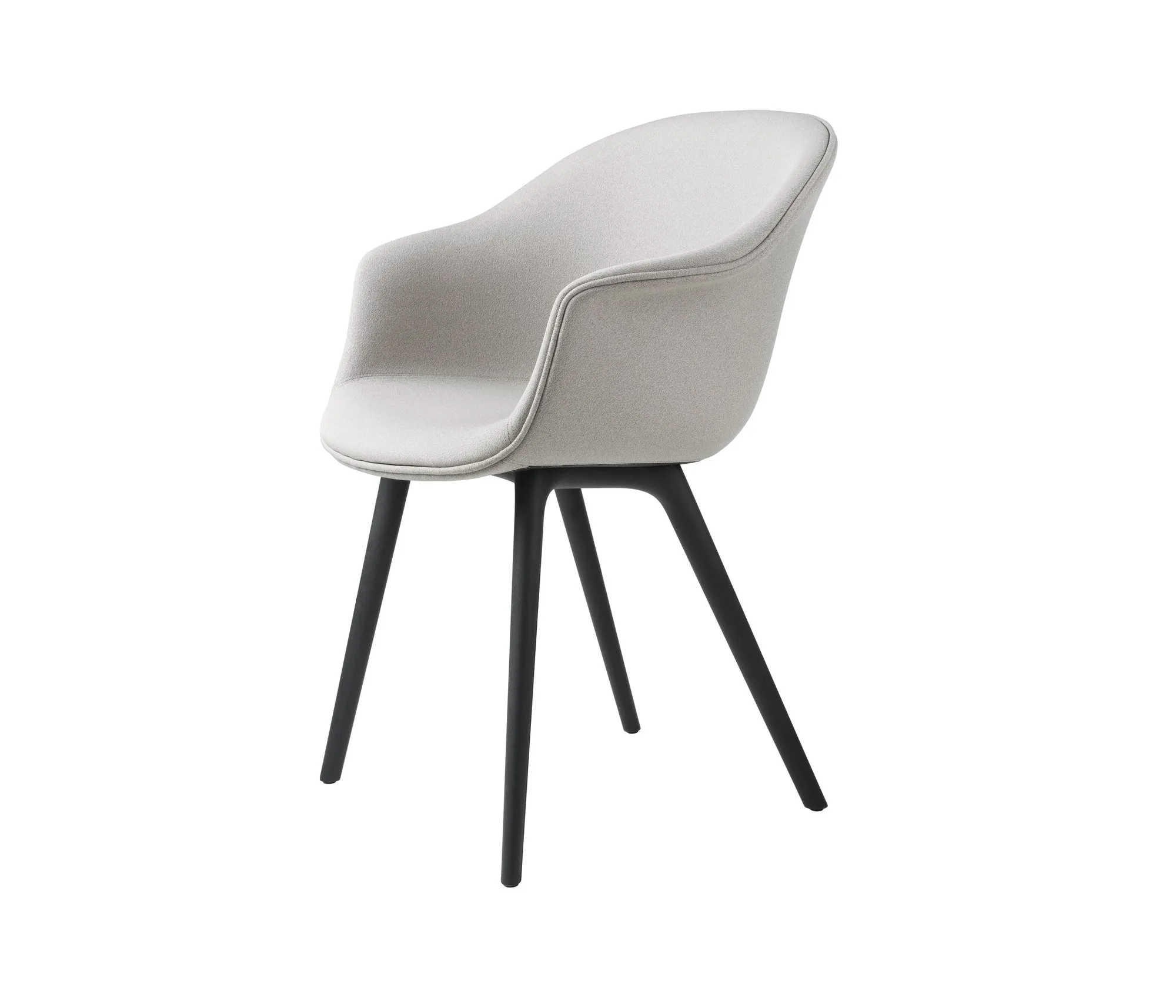 Bat dining plastic base upholstered – Gubi.dk at Mesmetric