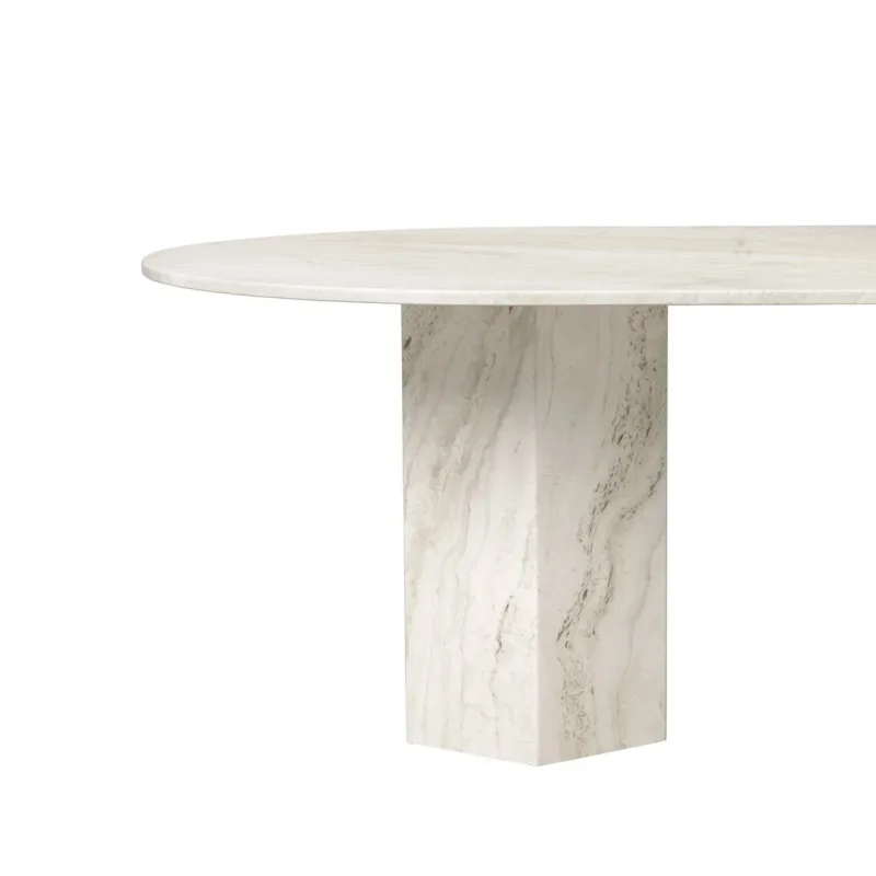 Epic dining table travertine - Gubi.dk w Mesmetric
