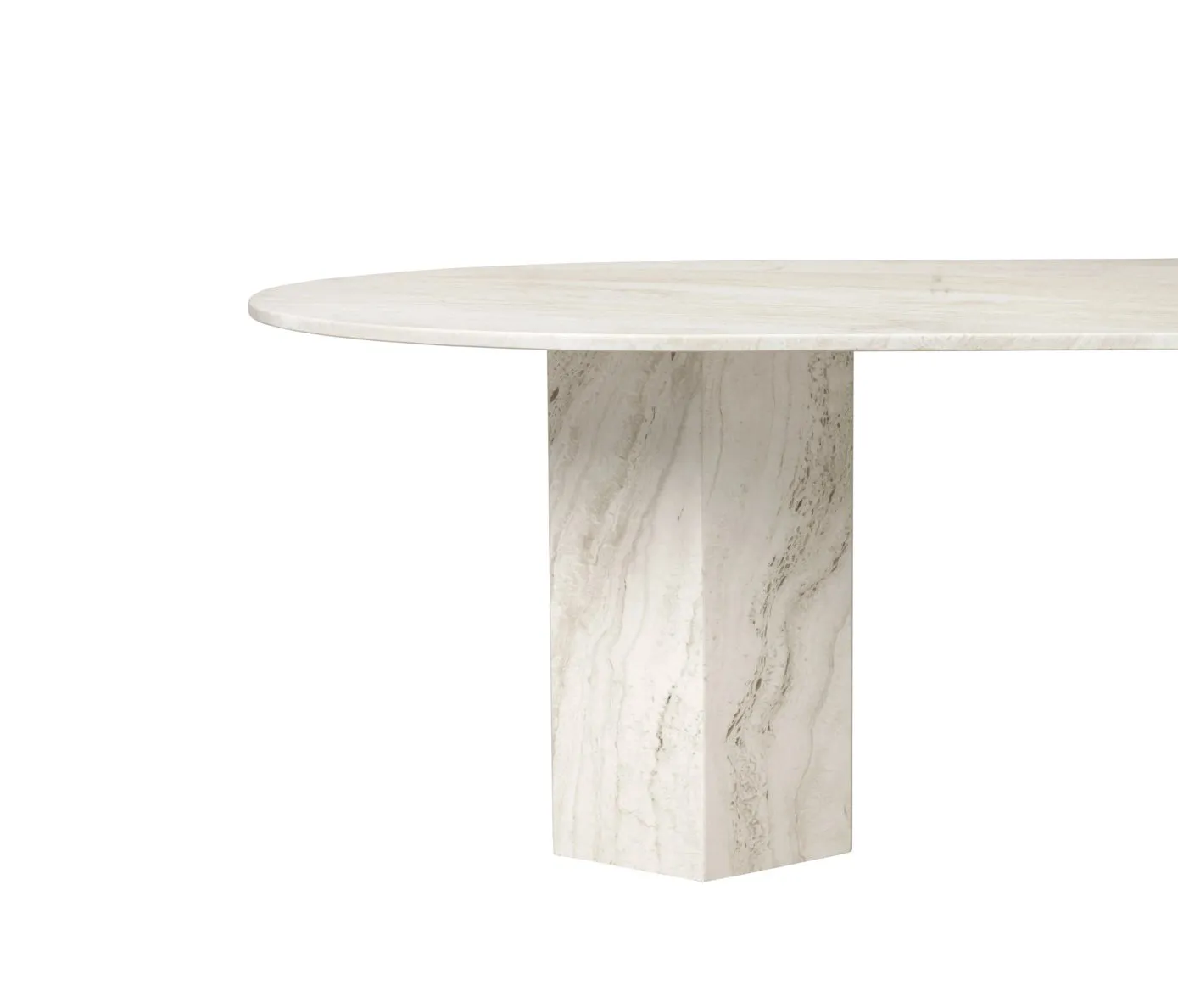 Epic dining table travertine - Gubi.dk w Mesmetric