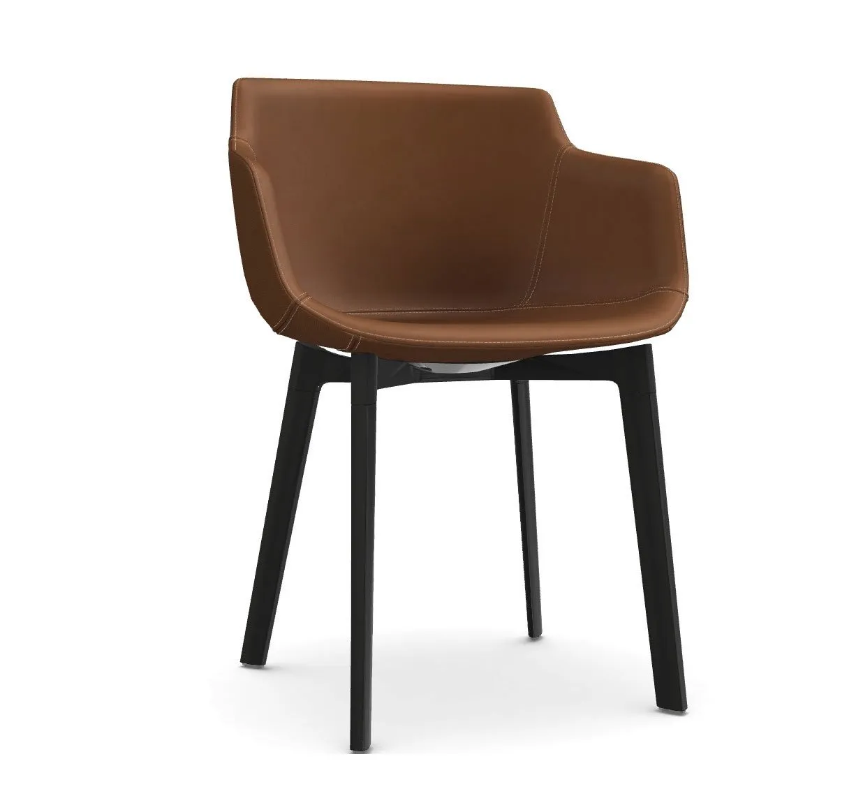 Flow Slim Leather 4-legged Cross Base
