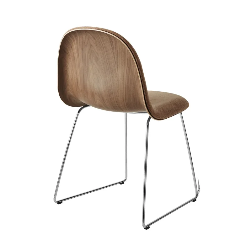 Gubi 3D Dining Sledge-Base Front Upholstered – Gubi.dk at Mesmetric