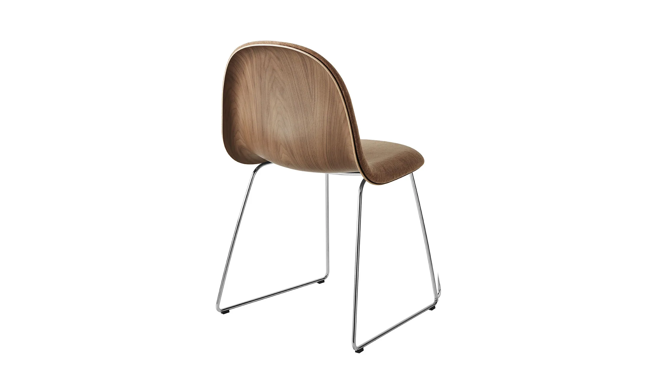 Gubi 3D Dining Sledge-Base Front Upholstered – Gubi.dk at Mesmetric