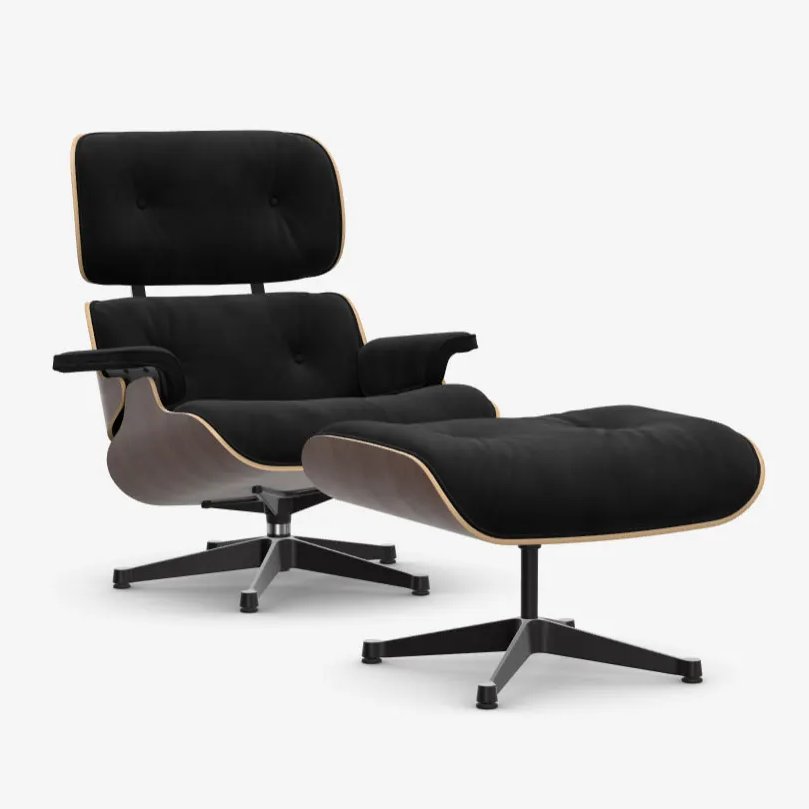 Lounge Chair & Ottoman Calma Anthracite – Vitra at Mesmetric