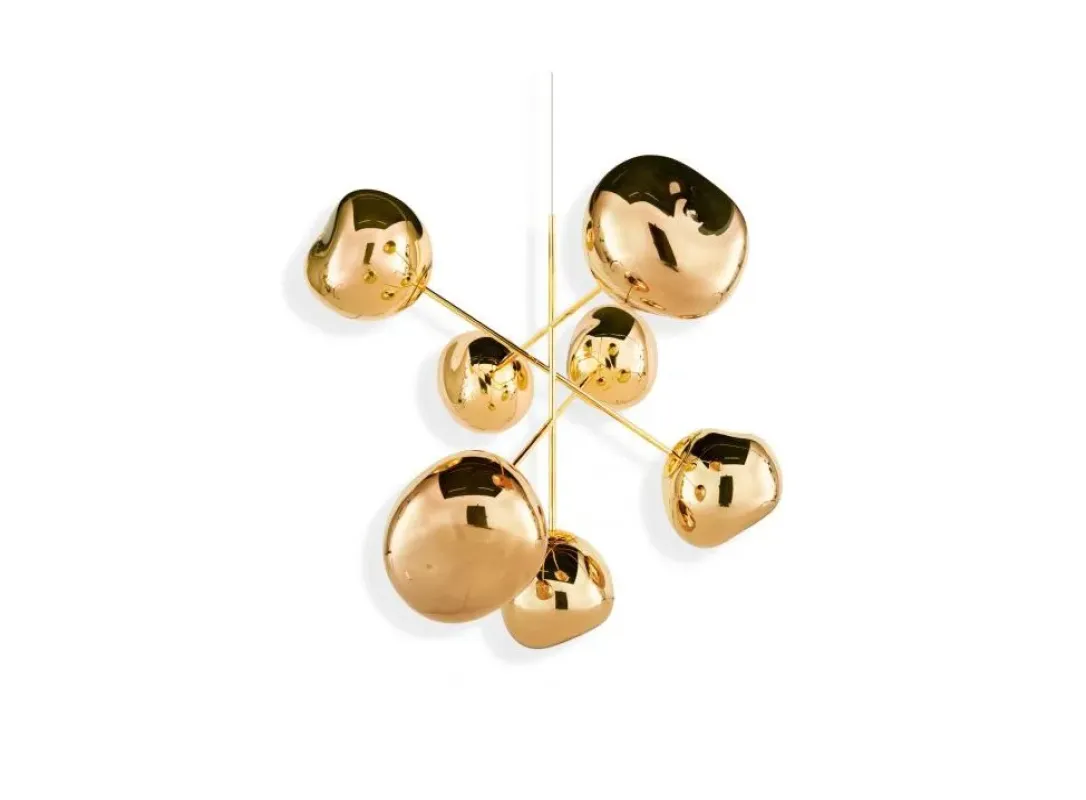 Melt Chandelier Large LED Gold - Tom Dixon w Mesmetric