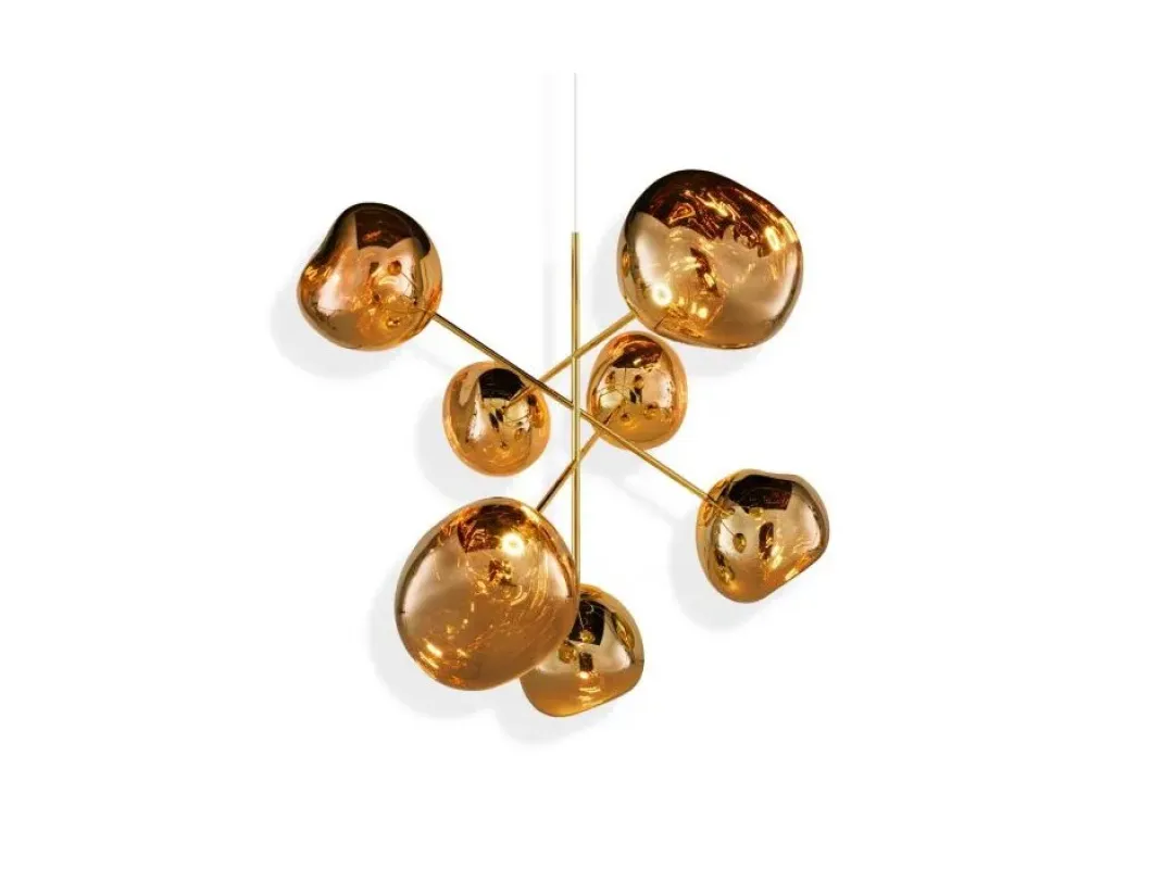 Melt Chandelier Large LED Gold - Tom Dixon w Mesmetric