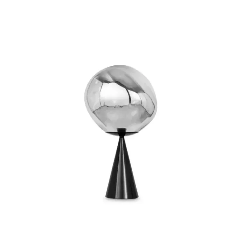 Melt Cone Fat Table Silver - Tom Dixon w Mesmetric