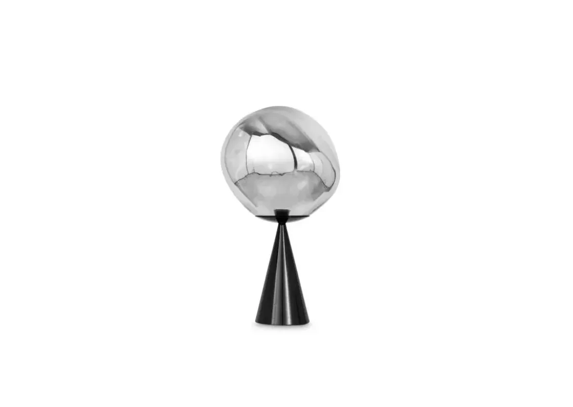 Melt Cone Fat Table Silver - Tom Dixon w Mesmetric