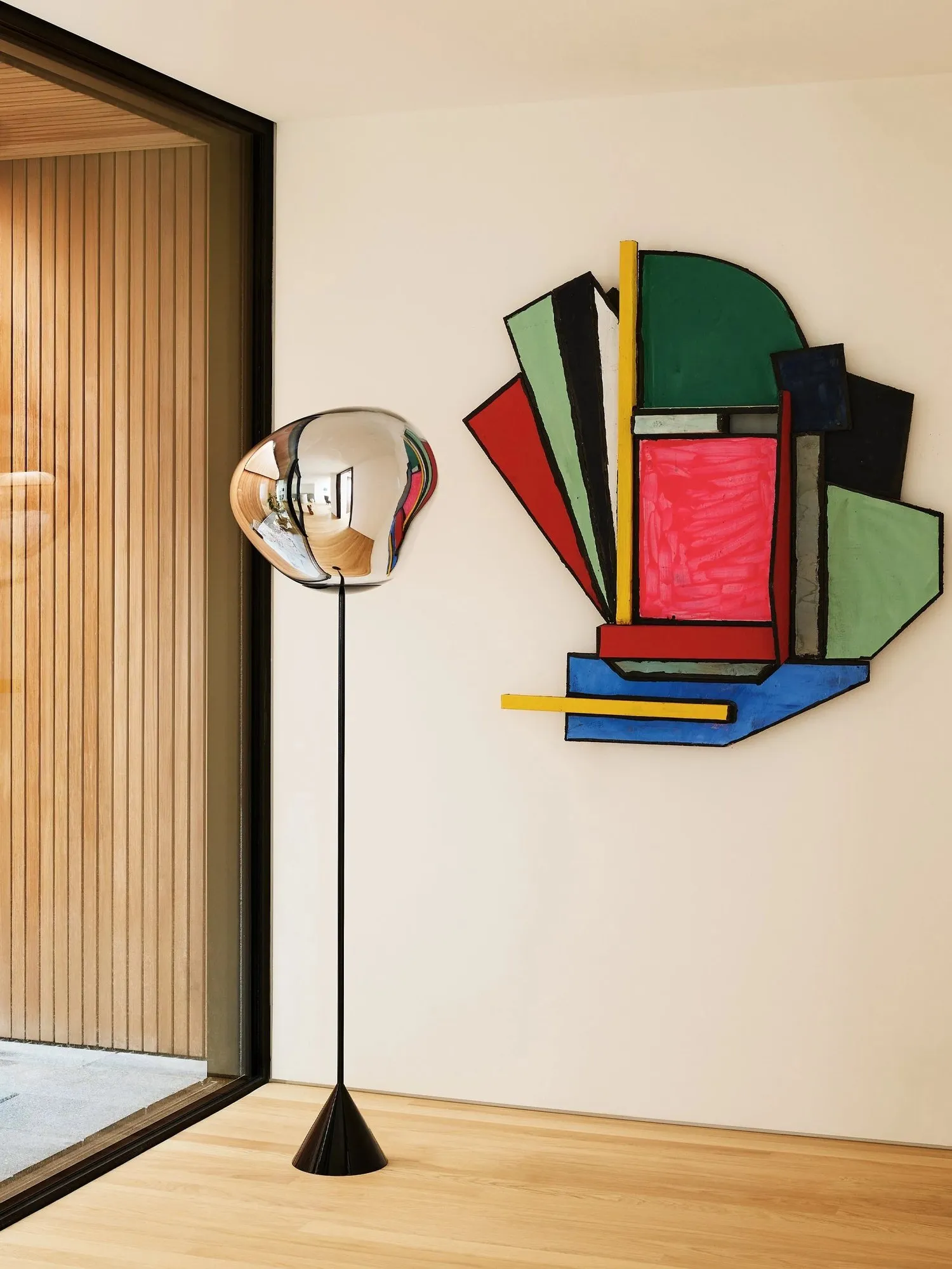 Melt Cone Slim Floor Silver - Tom Dixon w Mesmetric