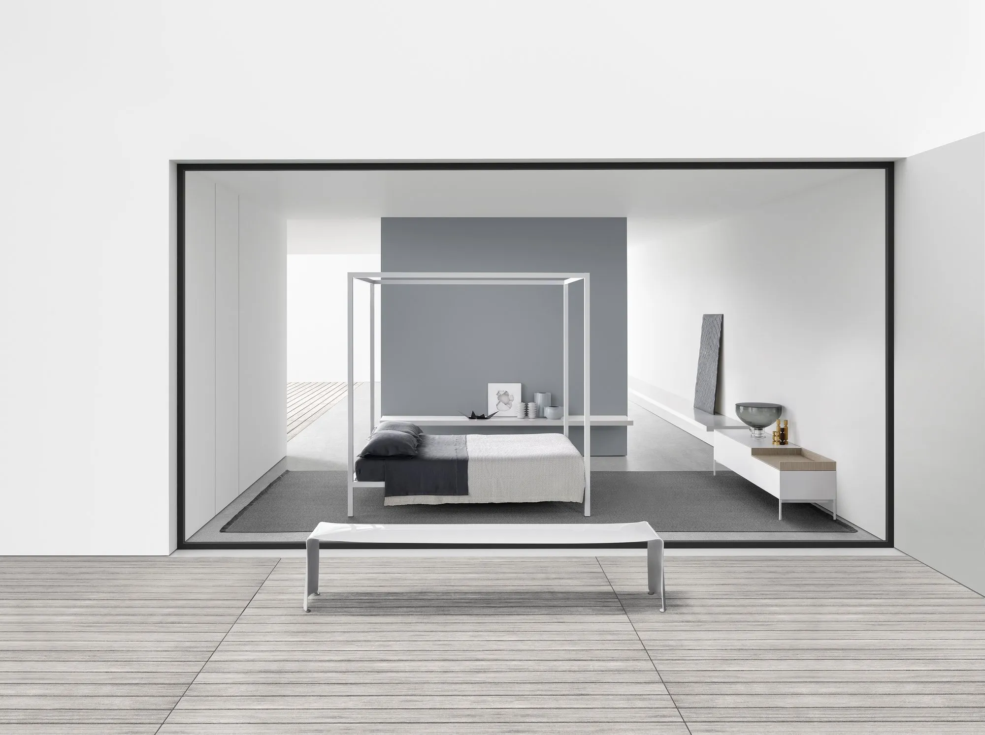 Aluminium Bed - MDF Italia w Mesmetric
