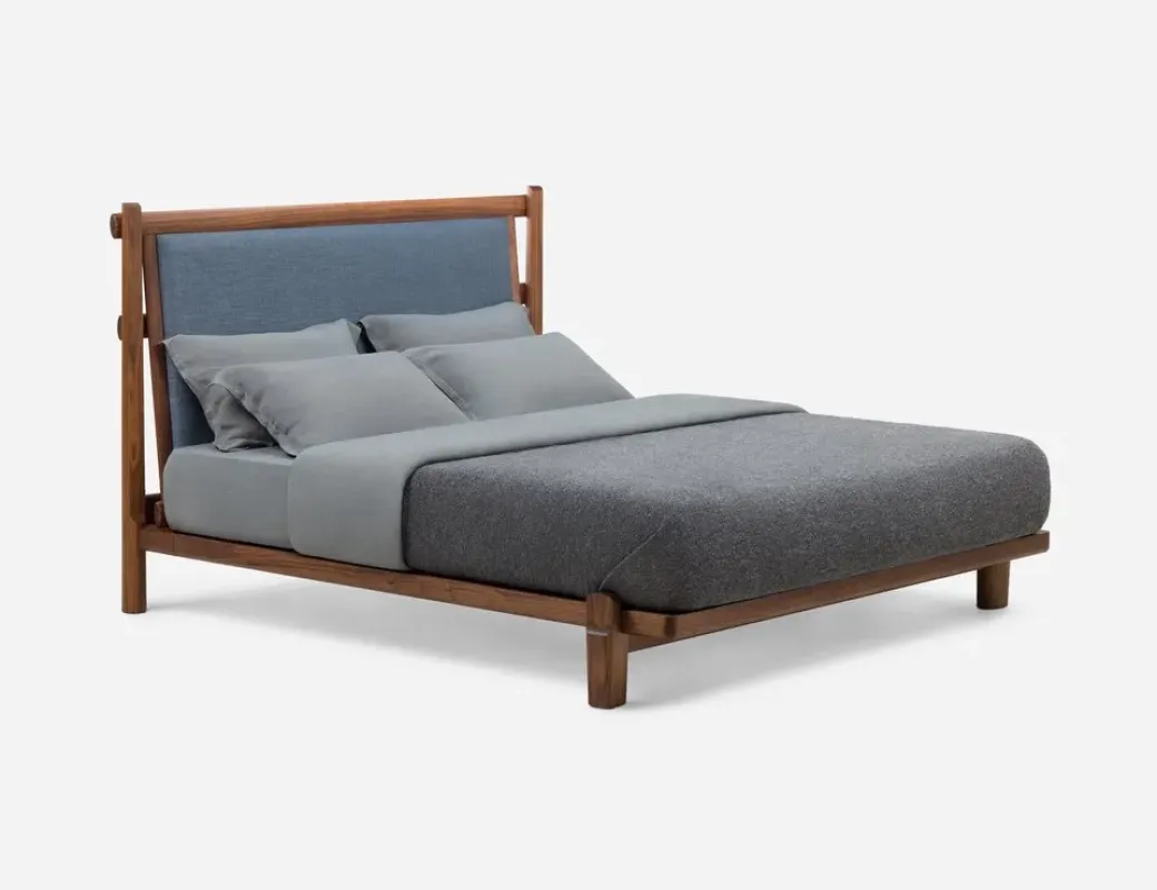 684S Twenty-Five Upholstered Bed - De La Espada w Mesmetric