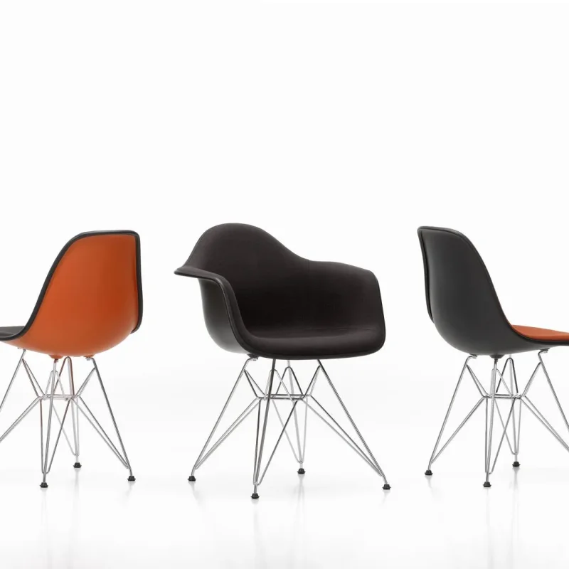 Eames Plastic DAR RE Full Upholstery - Vitra w Mesmetric
