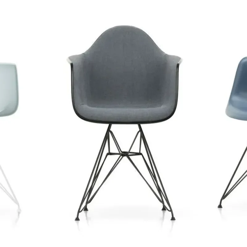 Eames Plastic DAR RE Full Upholstery - Vitra w Mesmetric