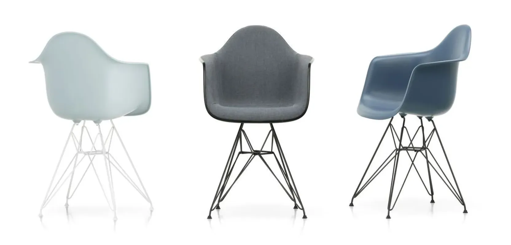 Eames Plastic DAR RE Full Upholstery - Vitra w Mesmetric