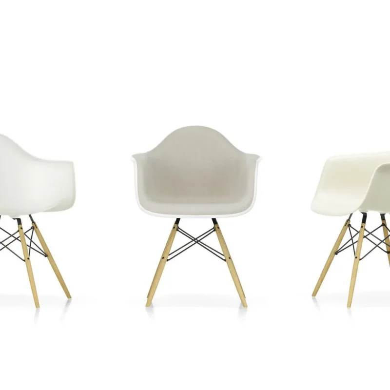 Eames Plastic RE DAW Front Upholstered - Vitra w Mesmetric