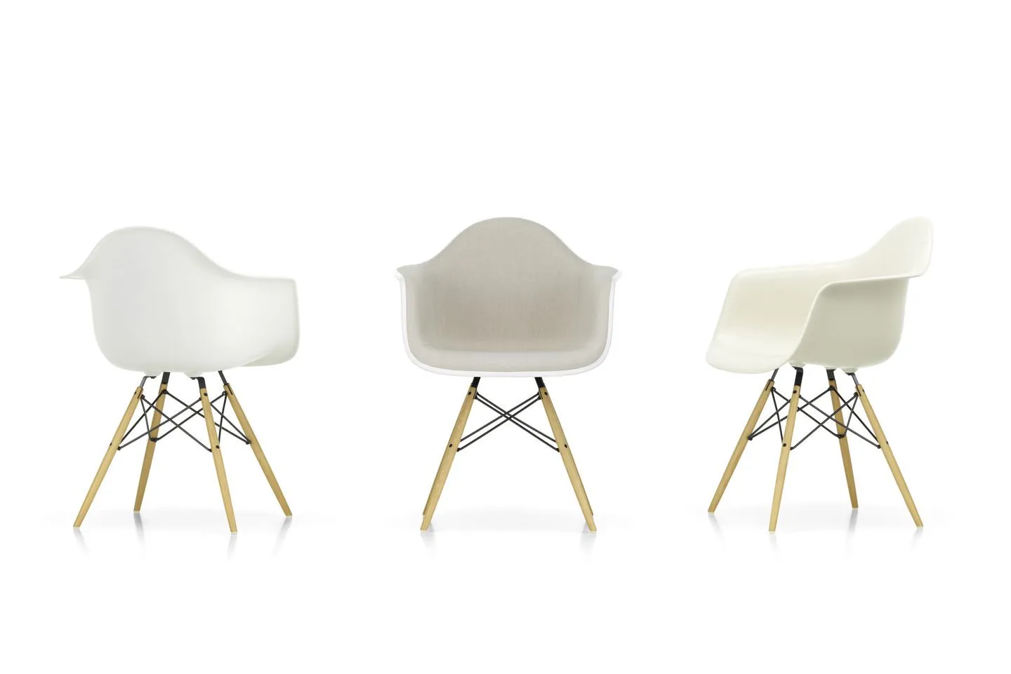 Eames Plastic RE DAW Front Upholstered - Vitra w Mesmetric