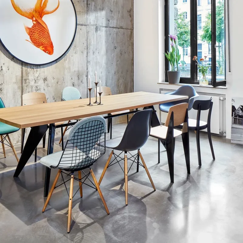 Eames Plastic RE DAW Front Upholstered - Vitra w Mesmetric