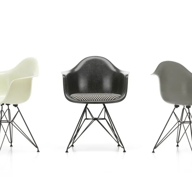 Eames Fiberglass DAR Upholstred seat – Vitra at Mesmetric