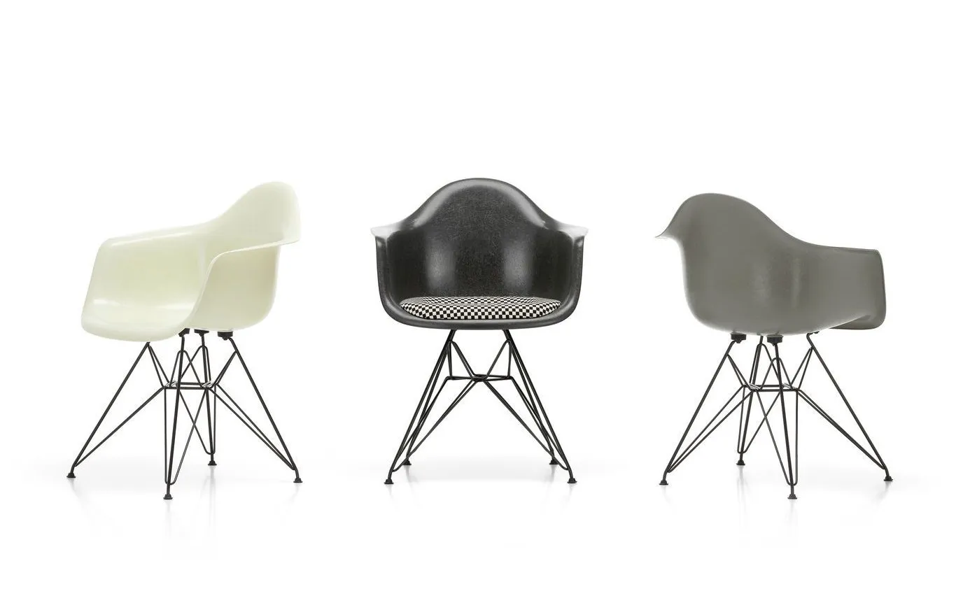 Eames Fiberglass DAR Upholstred seat – Vitra at Mesmetric
