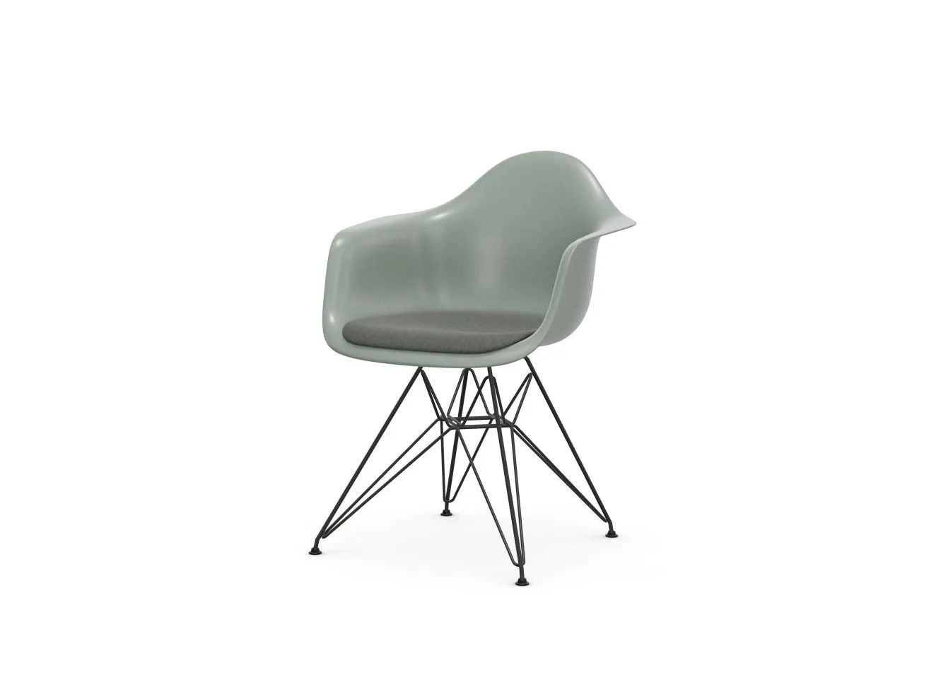 Eames Fiberglass DAR Upholstred seat – Vitra at Mesmetric
