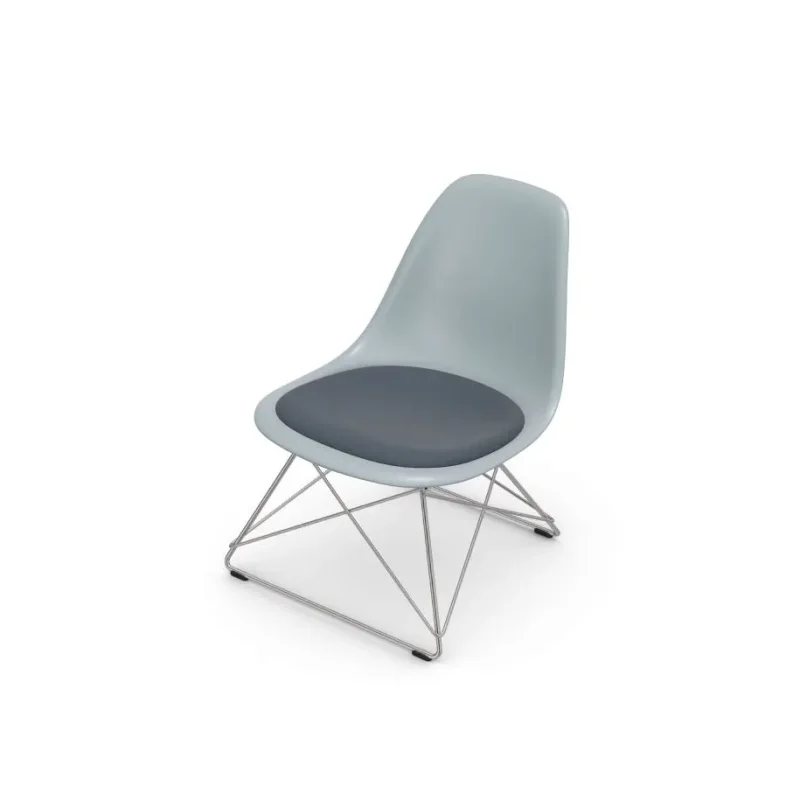 Eames Plastic Chair LSR with seat upholstery