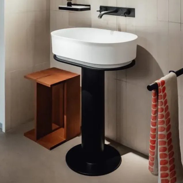 Immersion Washbasins Column Wall-mounted