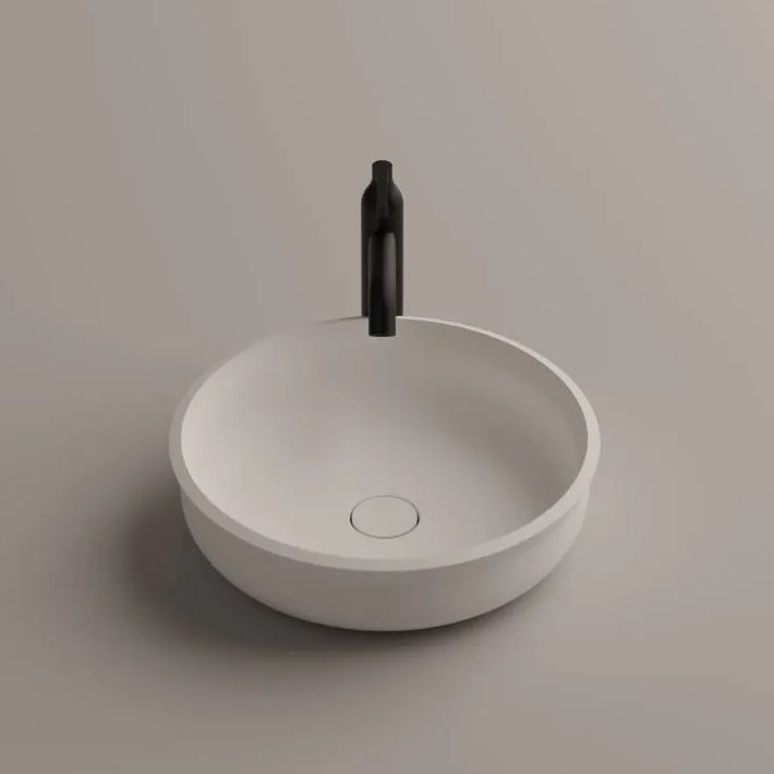 Undici Round Washbasin Over Countertop