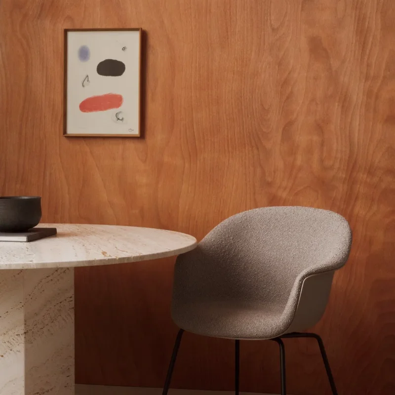 Bat dining conic base front upholstered – Gubi.dk at Mesmetric