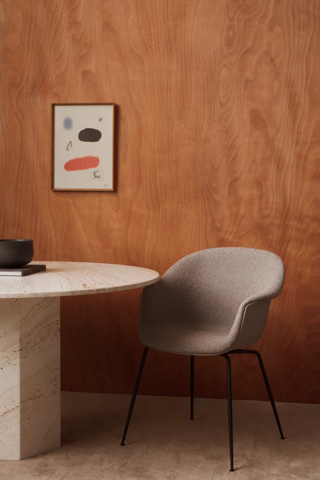 Bat dining conic base front upholstered – Gubi.dk at Mesmetric