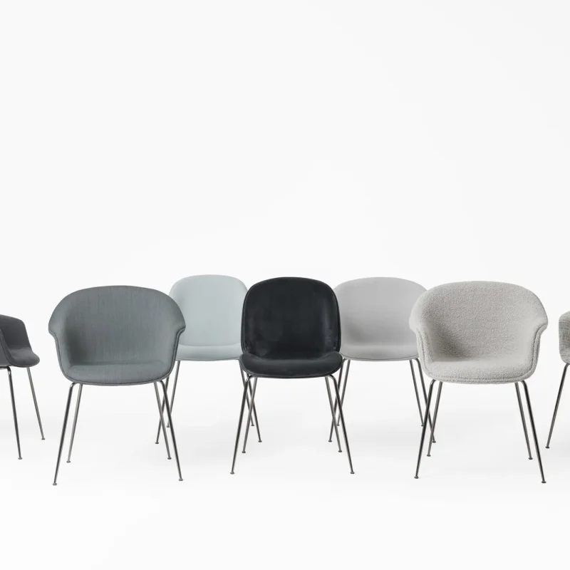 Bat dining conic base front upholstered – Gubi.dk at Mesmetric