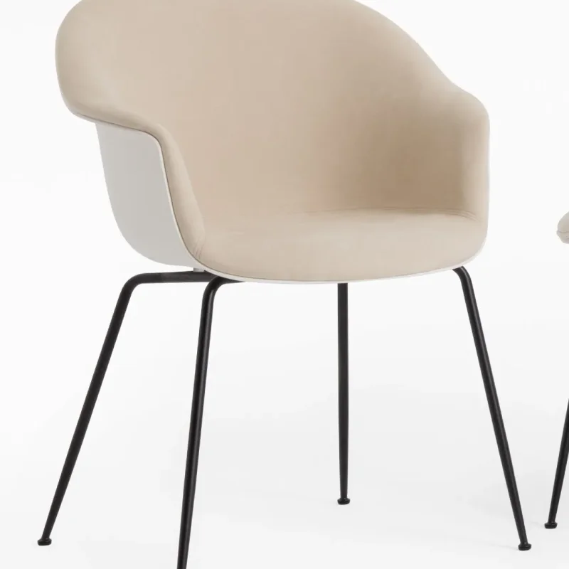 Bat dining conic base front upholstered – Gubi.dk at Mesmetric
