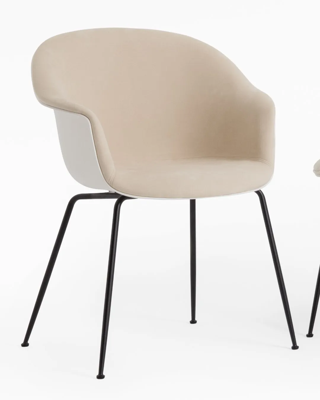Bat dining conic base front upholstered – Gubi.dk at Mesmetric