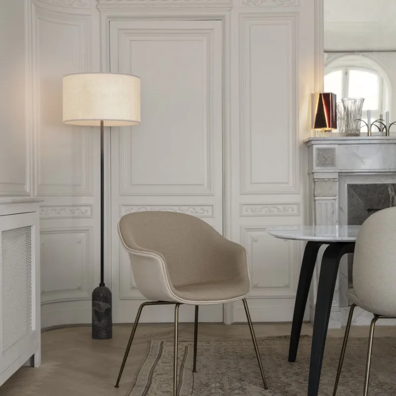 Bat dining conic base front upholstered – Gubi.dk at Mesmetric