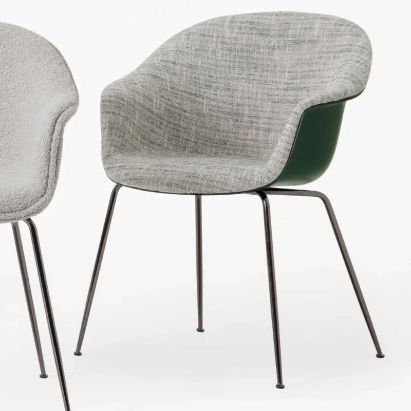 Bat dining conic base front upholstered – Gubi.dk at Mesmetric