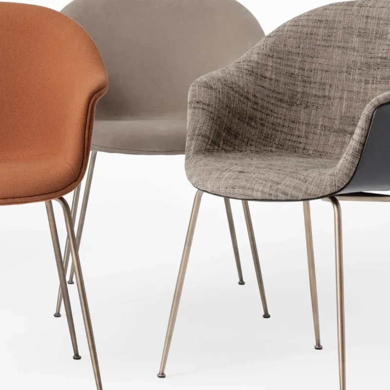 Bat dining conic base front upholstered – Gubi.dk at Mesmetric