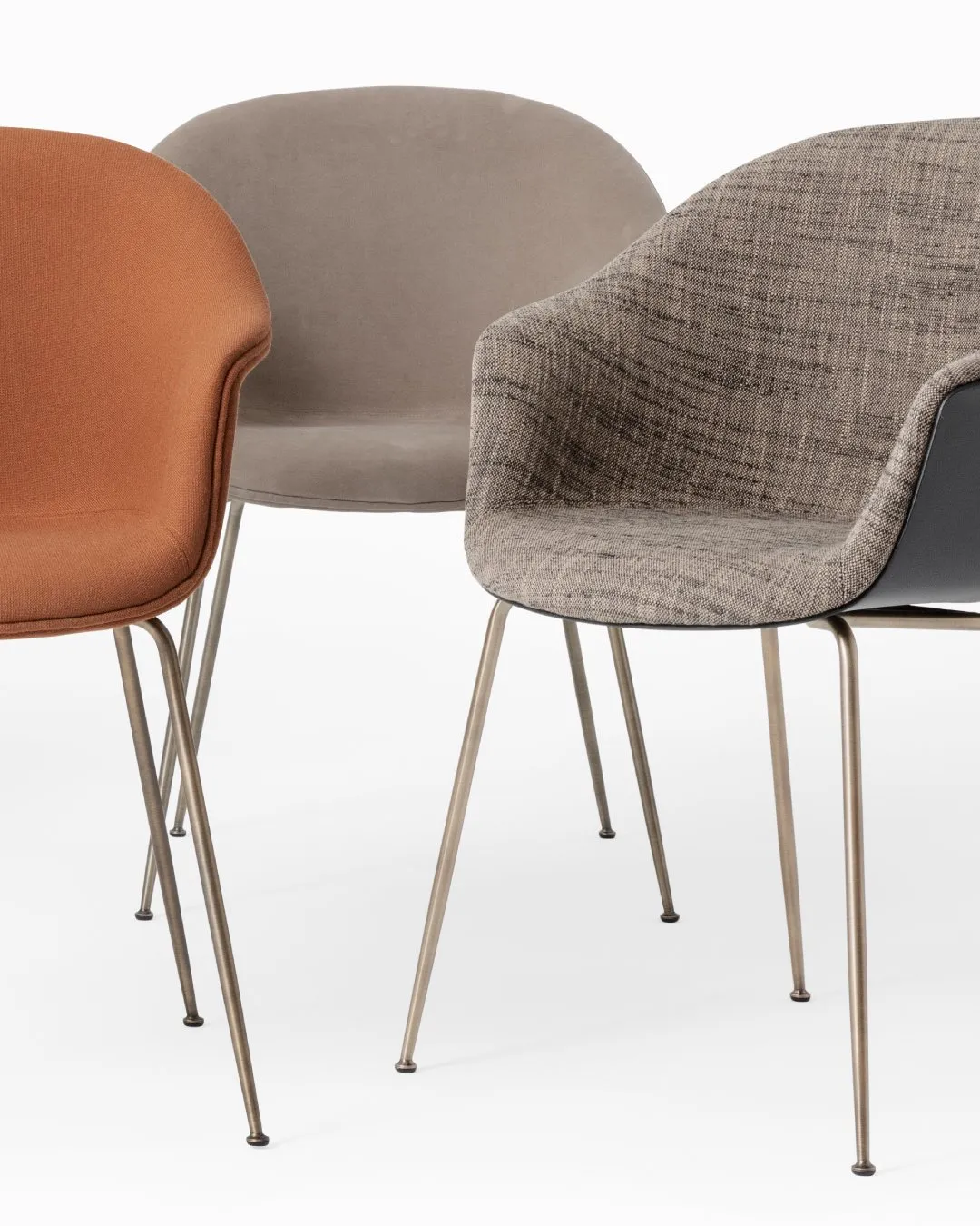 Bat dining conic base front upholstered – Gubi.dk at Mesmetric