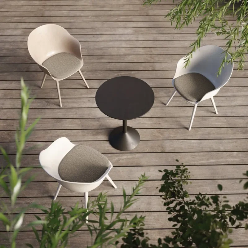 Bat dining plastic base outdoor – Gubi.dk at Mesmetric