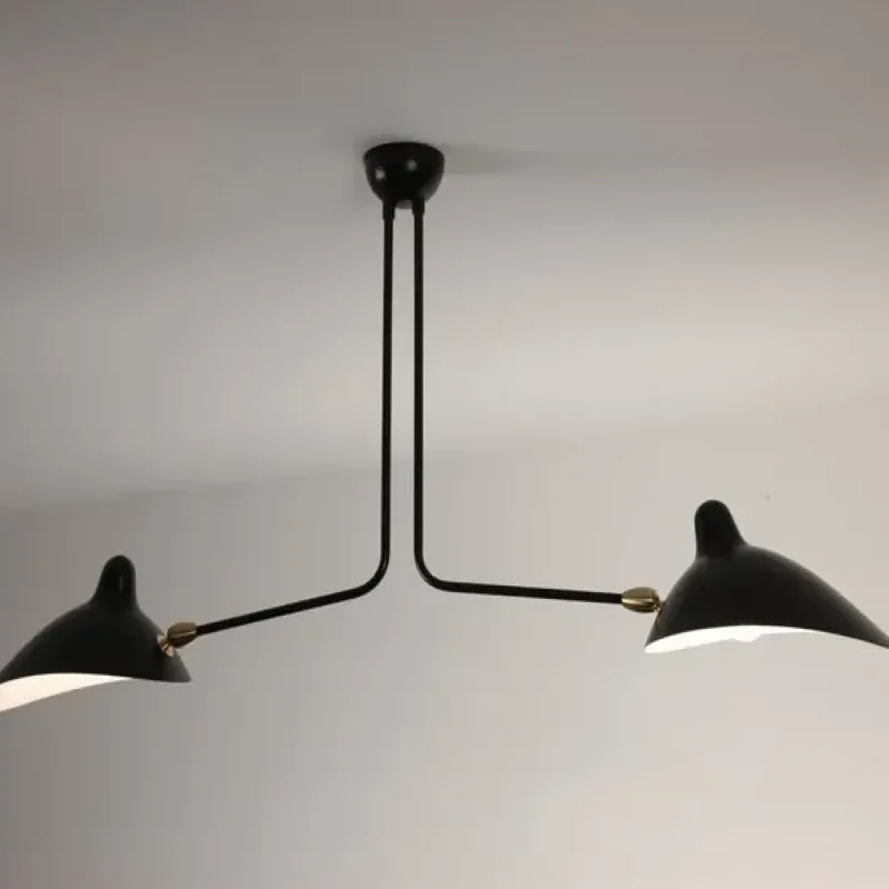Ceiling lamp - two still arms - Serge Mouille w Mesmetric