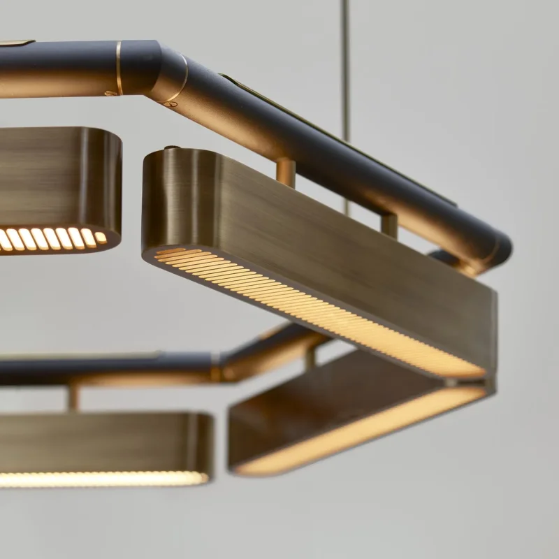 Colt hexagon chandelier - Bert Frank w Mesmetric