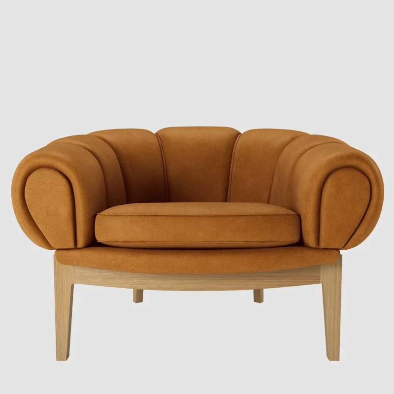 Croissant Lounge Chair - Gubi.dk w Mesmetric
