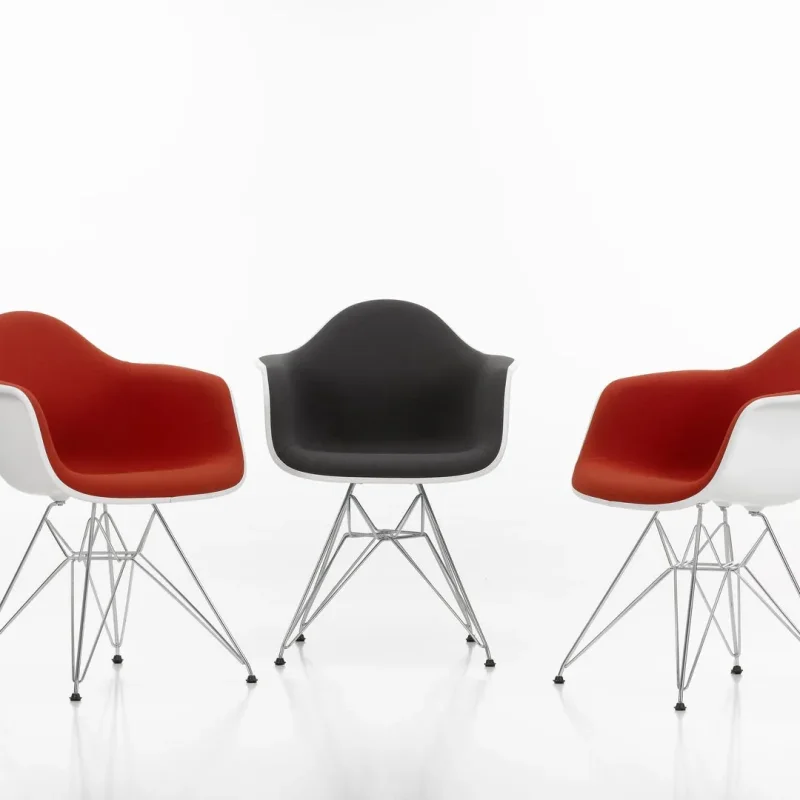 Eames Plastic DAR RE Full Upholstery - Vitra w Mesmetric